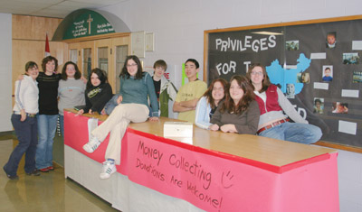 Fort Saskatchewan’s John Paul II High School’s Student Leadership Program members spearheaded a fundraiser for an orphanage in China. 