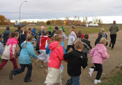 Students participate in cross country divisionals.
