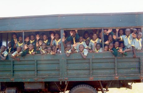 Class on a field trip to a national park